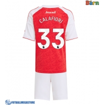 Fotballdrakt Barn Arsenal Riccardo Calafiori #33 Hjemmedraktsett 2025-26 Kortermet (+ Korte bukser)